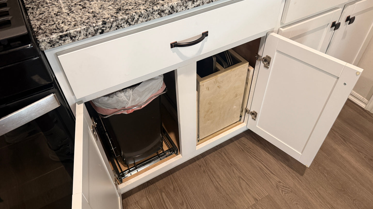 Kitchen cabinet pull-out drawers |Made custom to each cabinet | W21.5 L22 D3 | Free Shipping
