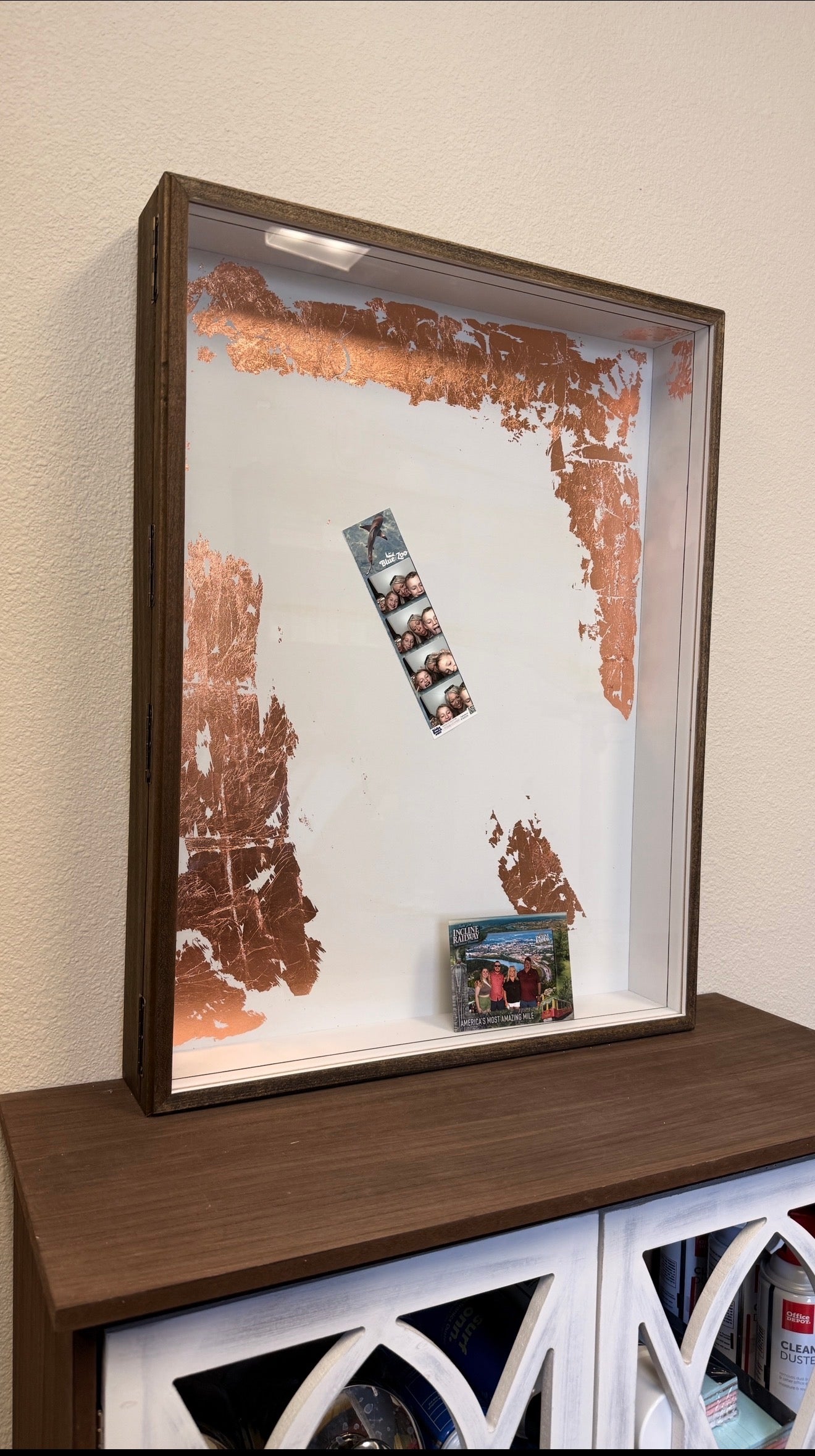 24x30x3” With 3 Removable Tempered Glass shelves | Shadow Box | Dark Walnut| Custom Sizes Available | Free Shipping