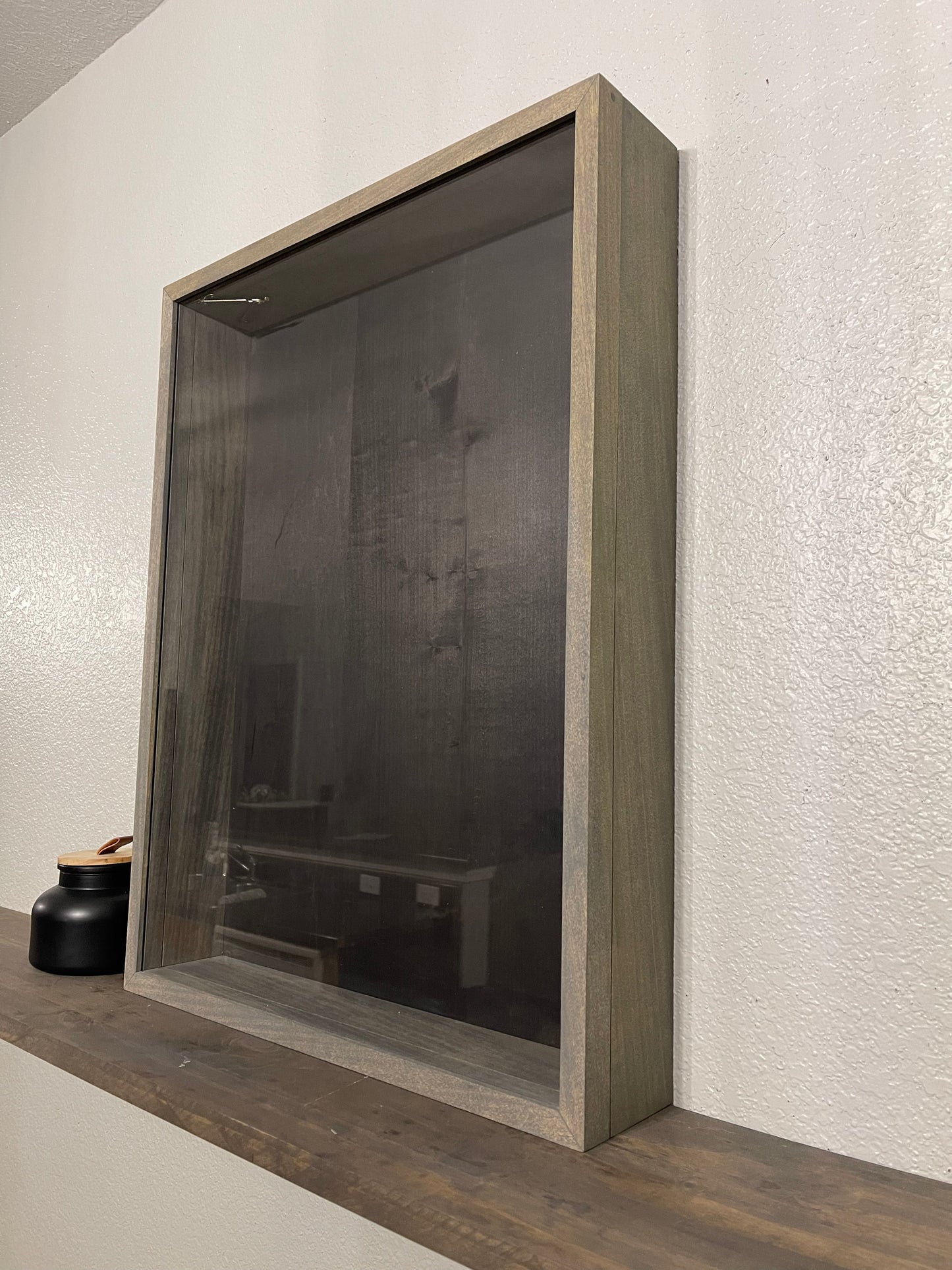 18x24x3” Shadow Box With Lid | Magnetic Closure | Classic Grey | Free Shipping