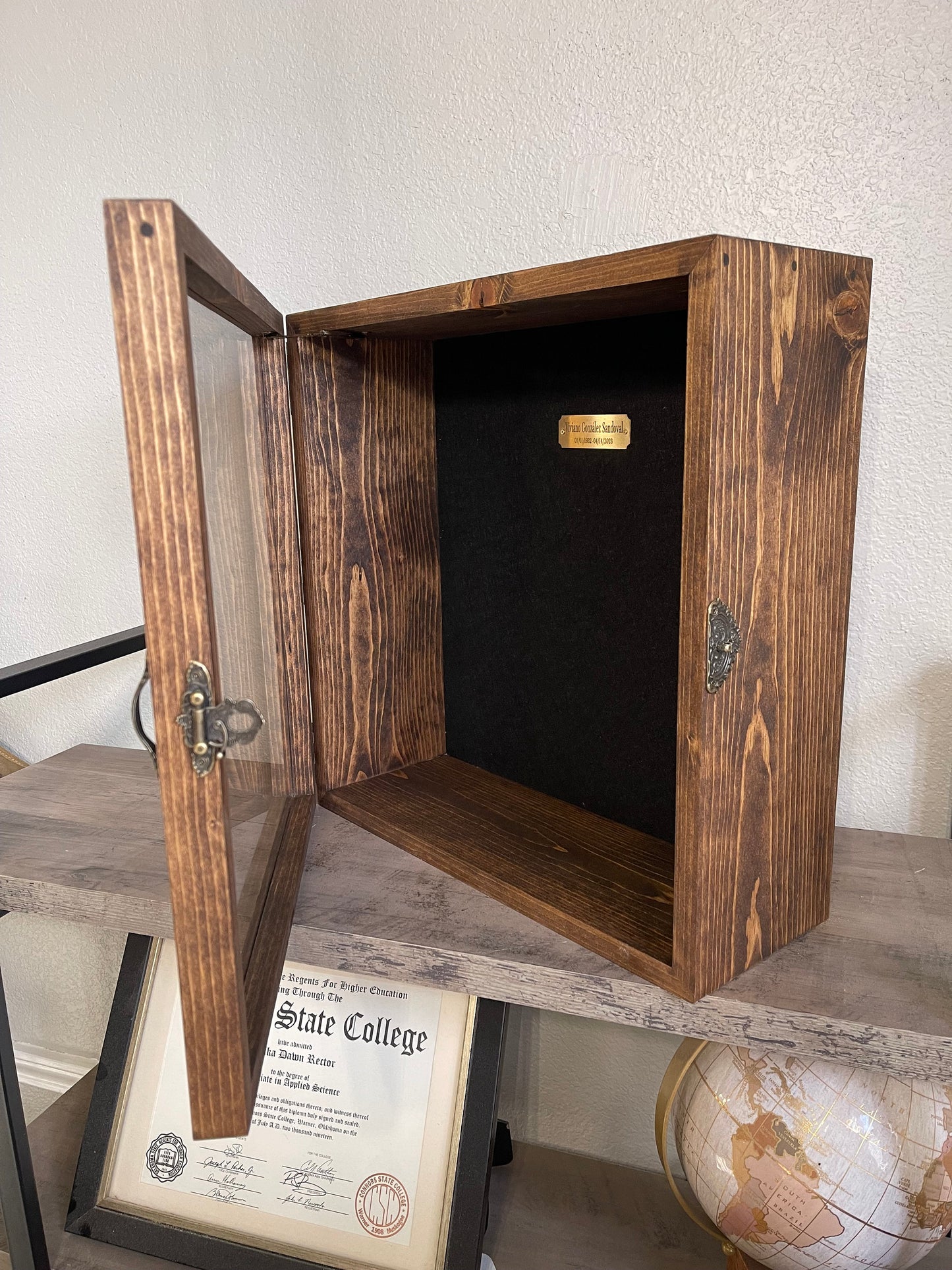 16x16x5” Shadow Box With Lid | Provincial | Felt Backing