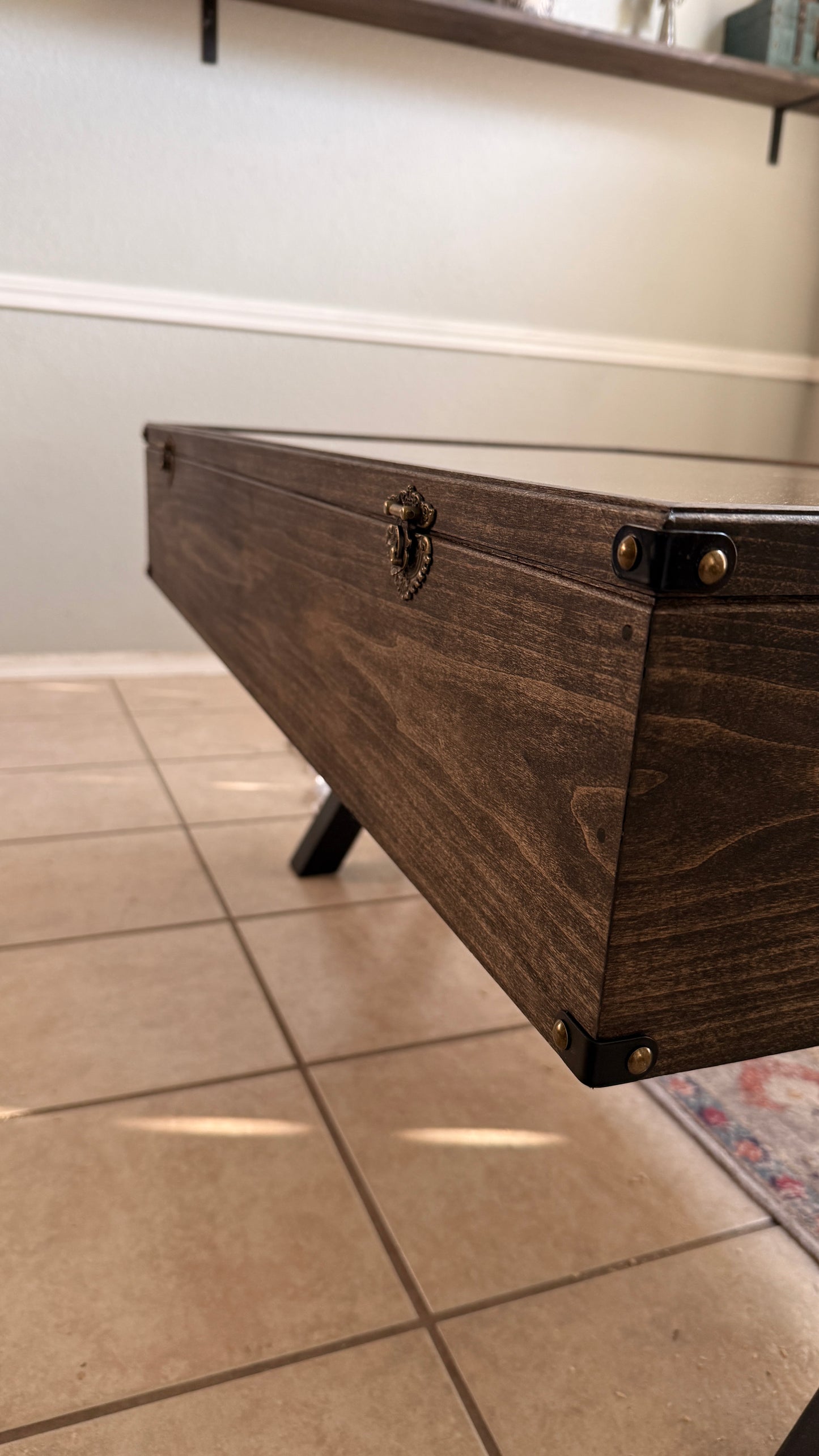 36x16x6” Shadow Box Coffee Table | Dark Walnut | Free Shipping | Custom Sizes