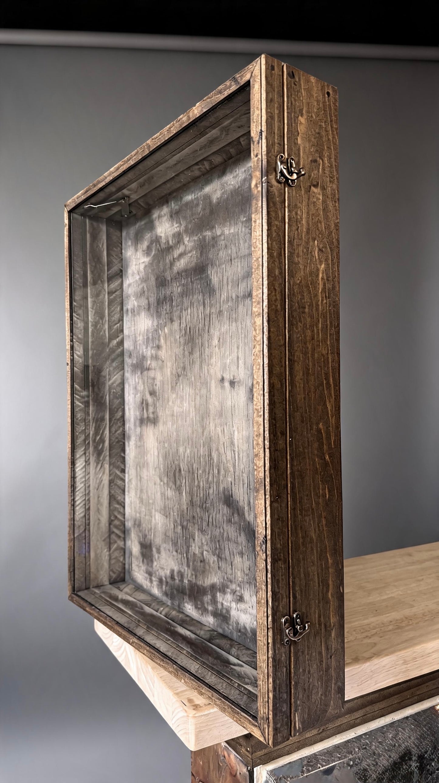 20x24x4” Shadow Box With Lid | Aged