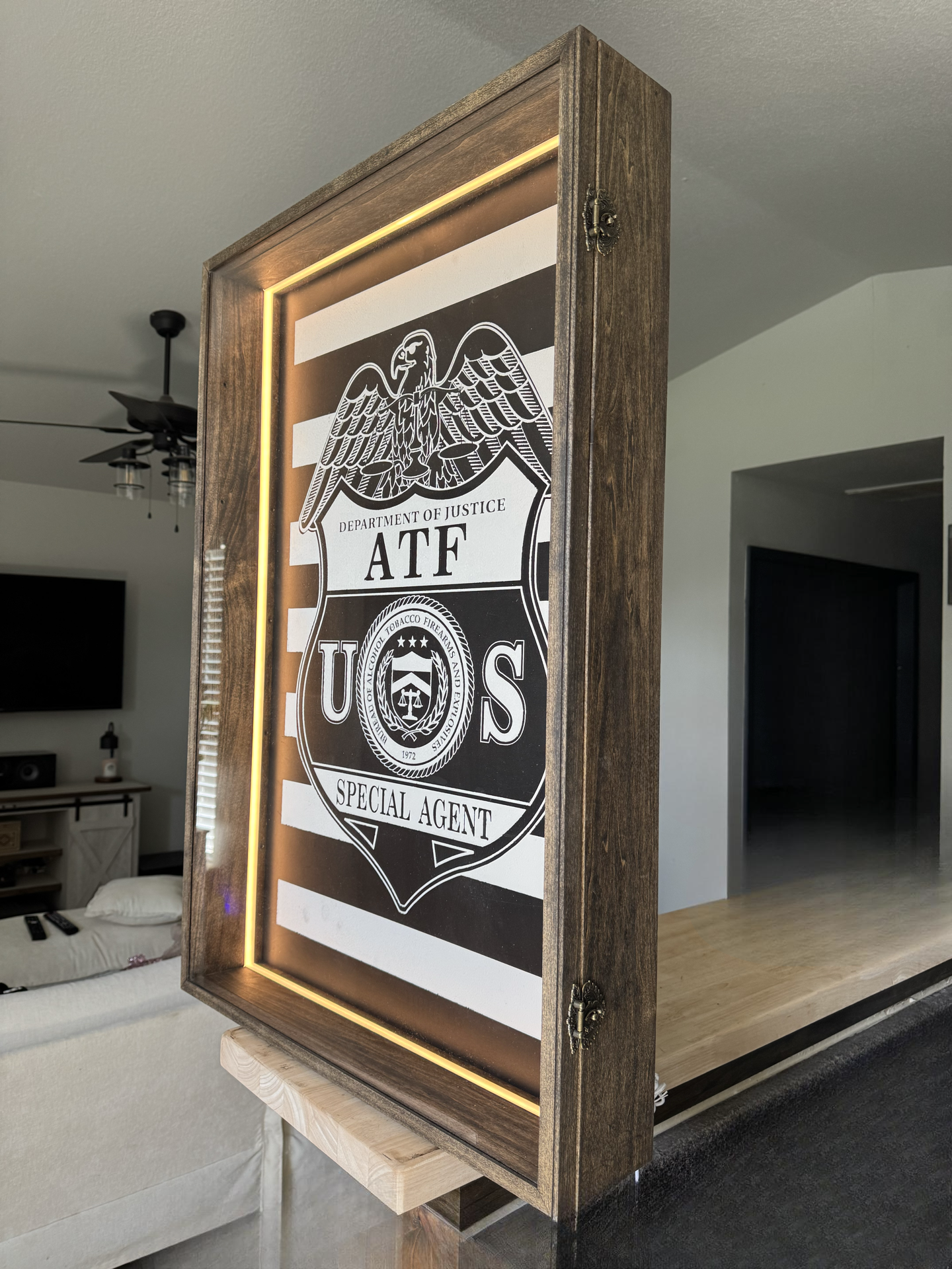 24x36x4” Shadow Box With Shelves | 5 Shelves | Dark Walnut
