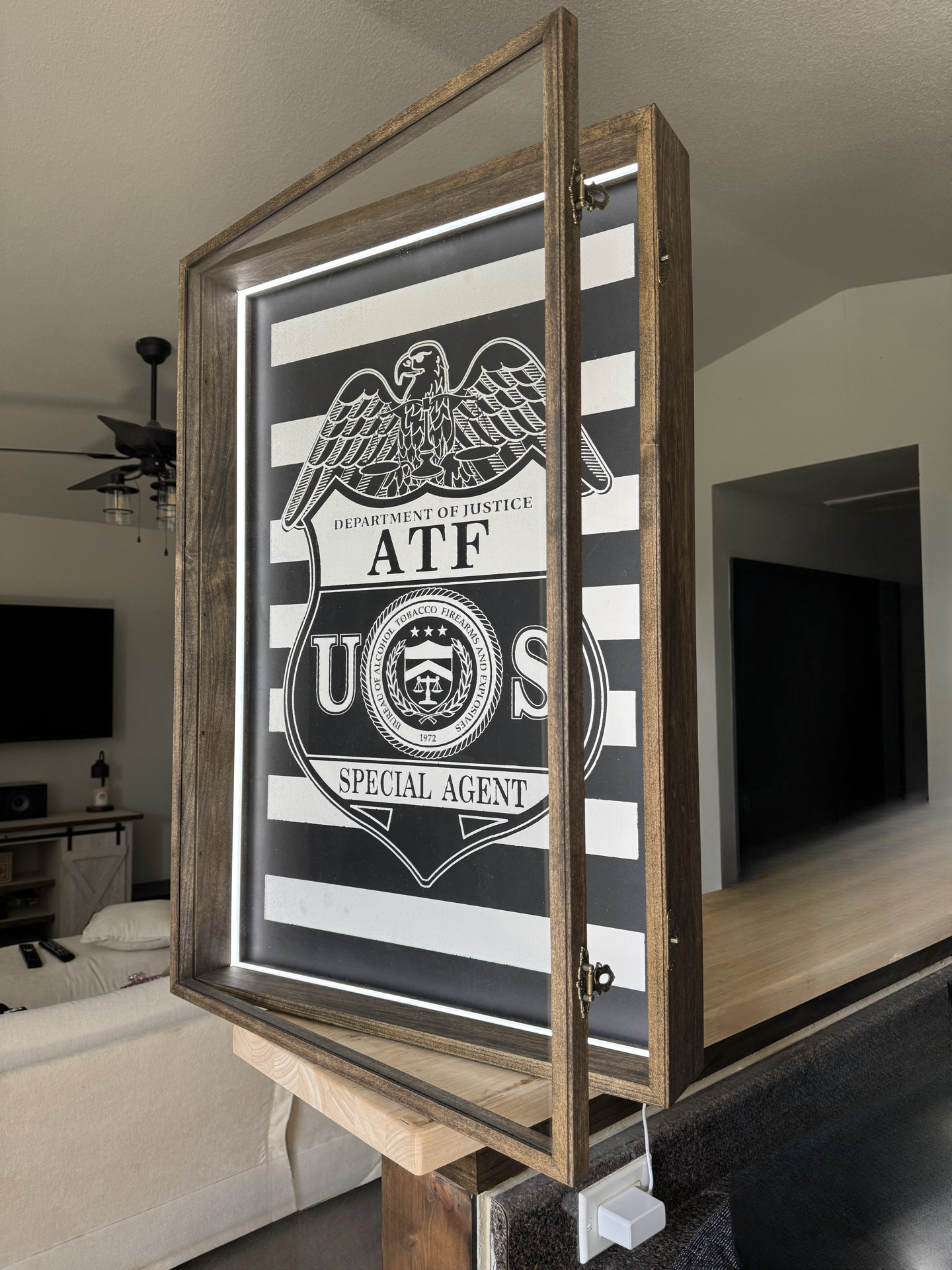 24x36x4” Shadow Box With Shelves | 5 Shelves | Dark Walnut