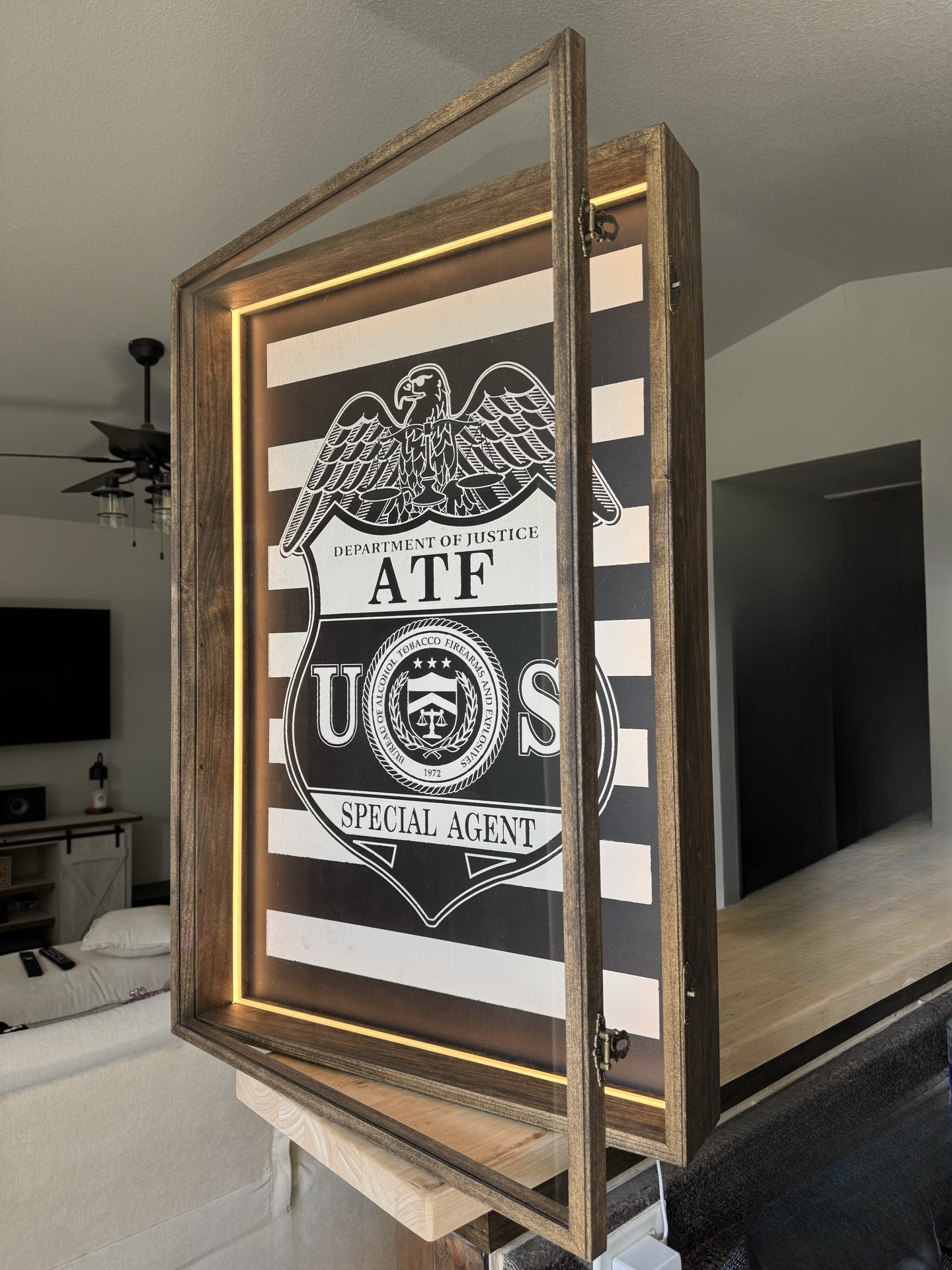24x36x4” Shadow Box With Shelves | 5 Shelves | Dark Walnut