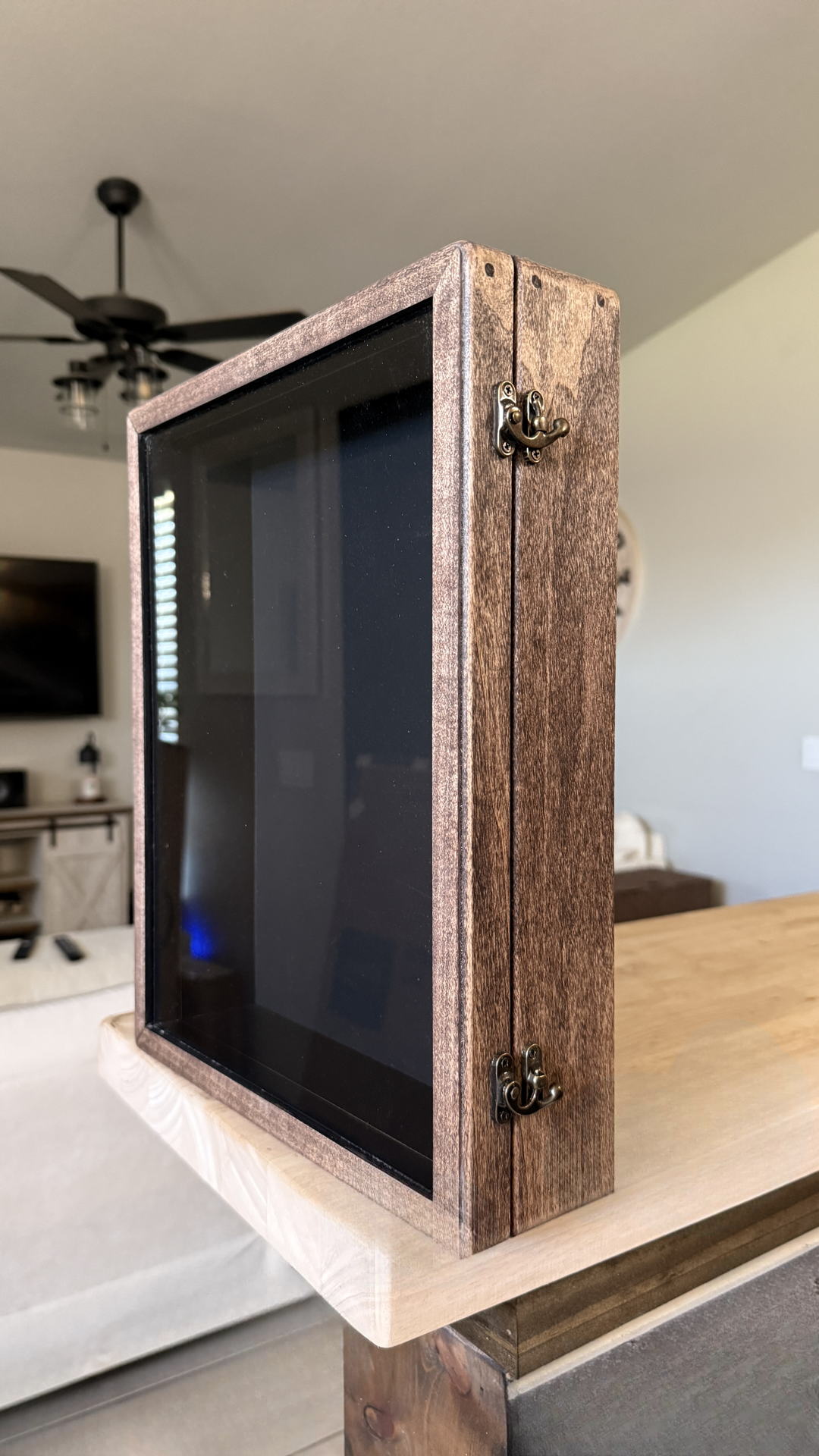 11x14x2” Shadow Box With Lid | Red mahogany￼| Free Shipping |