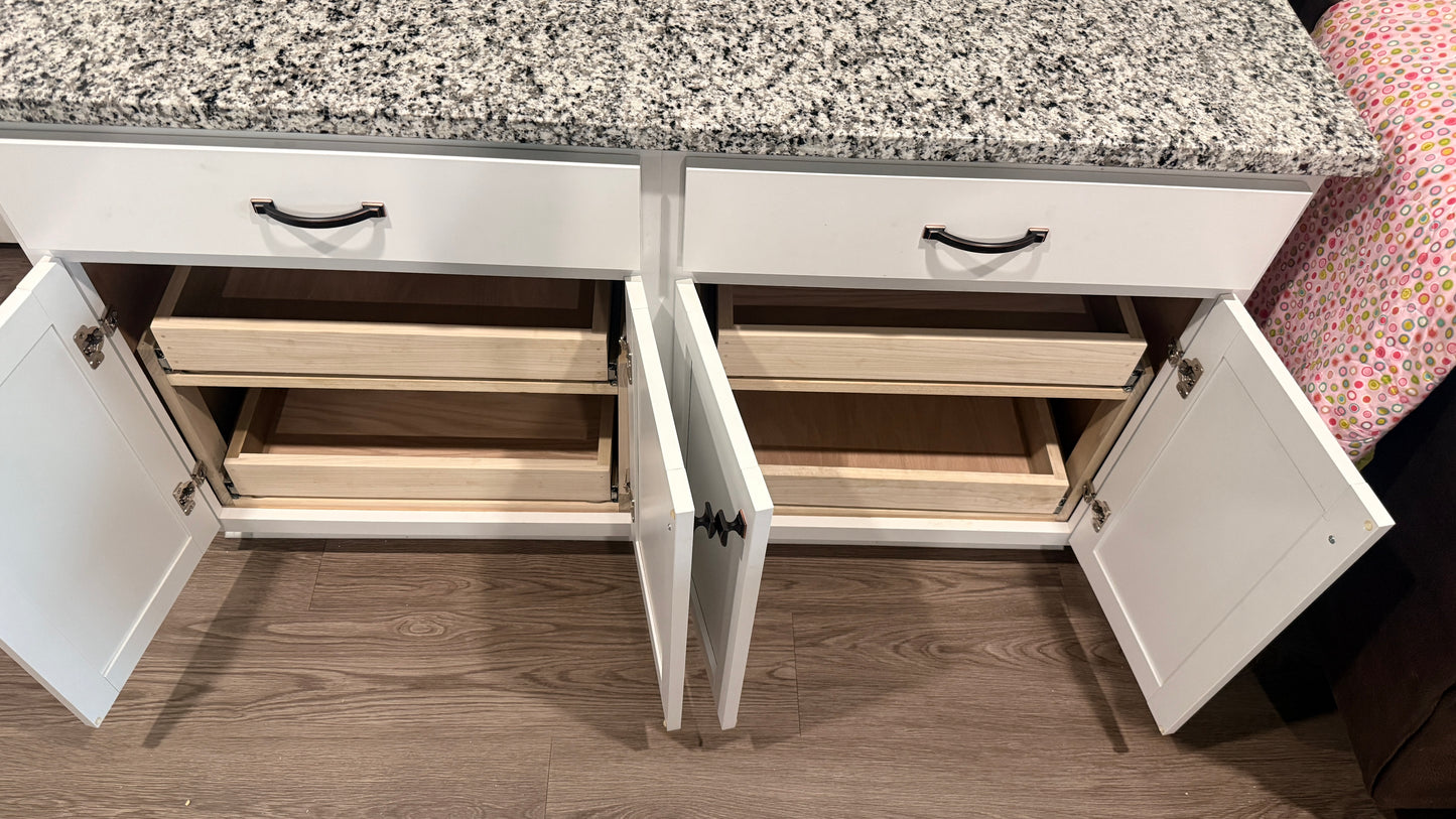 Kitchen cabinet pull-out drawers |Made custom to each cabinet | W21.5 L22 D3 | Free Shipping