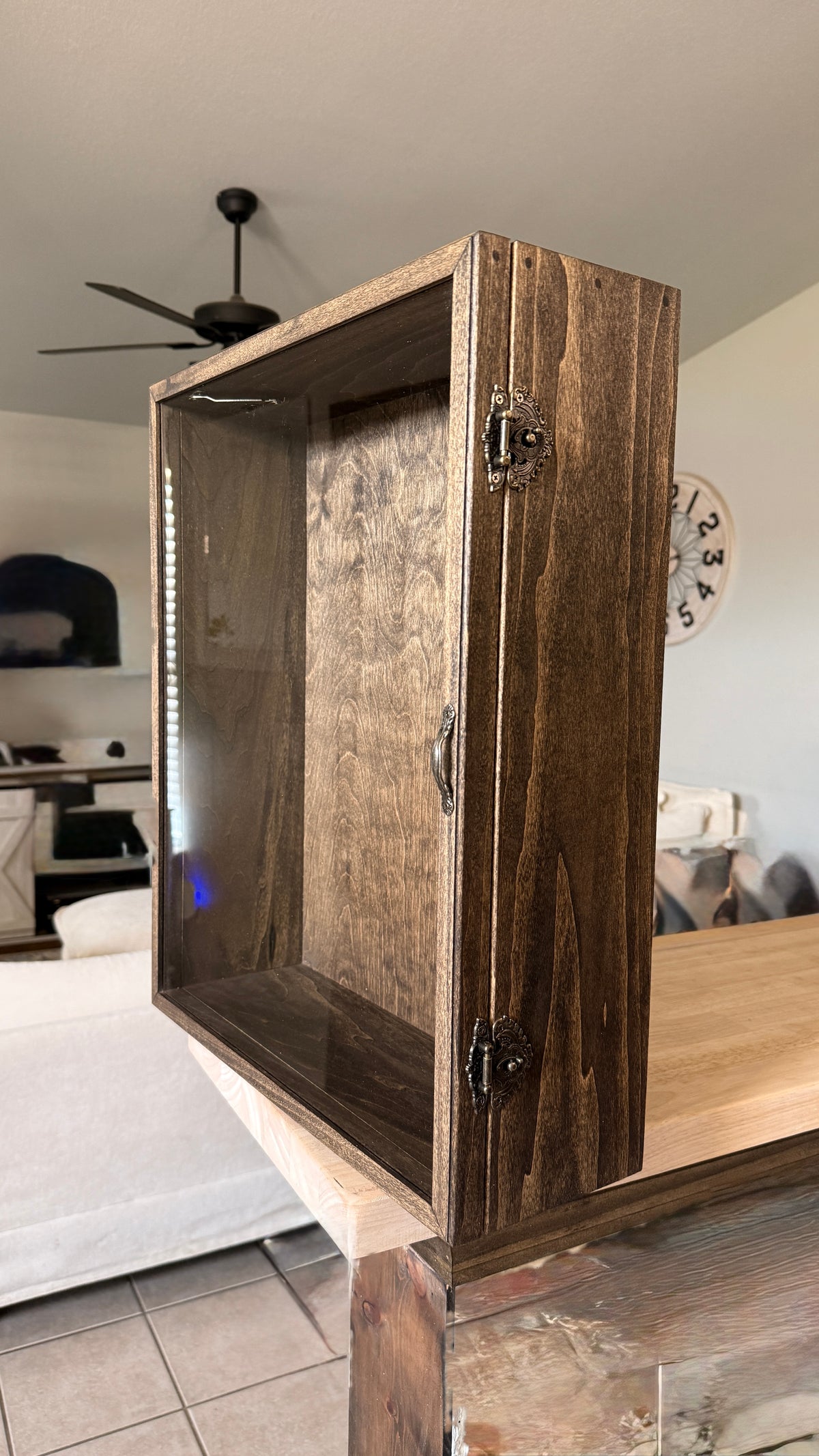 16x20x5” Shadow Box | Aged Rustic Black With Picket Backing | Free Shipping