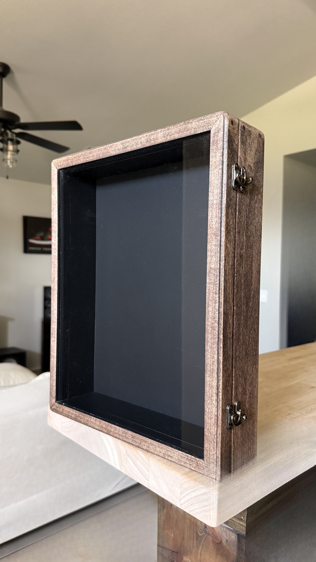 11x14x2” Shadow Box With Lid | Red mahogany￼| Free Shipping |