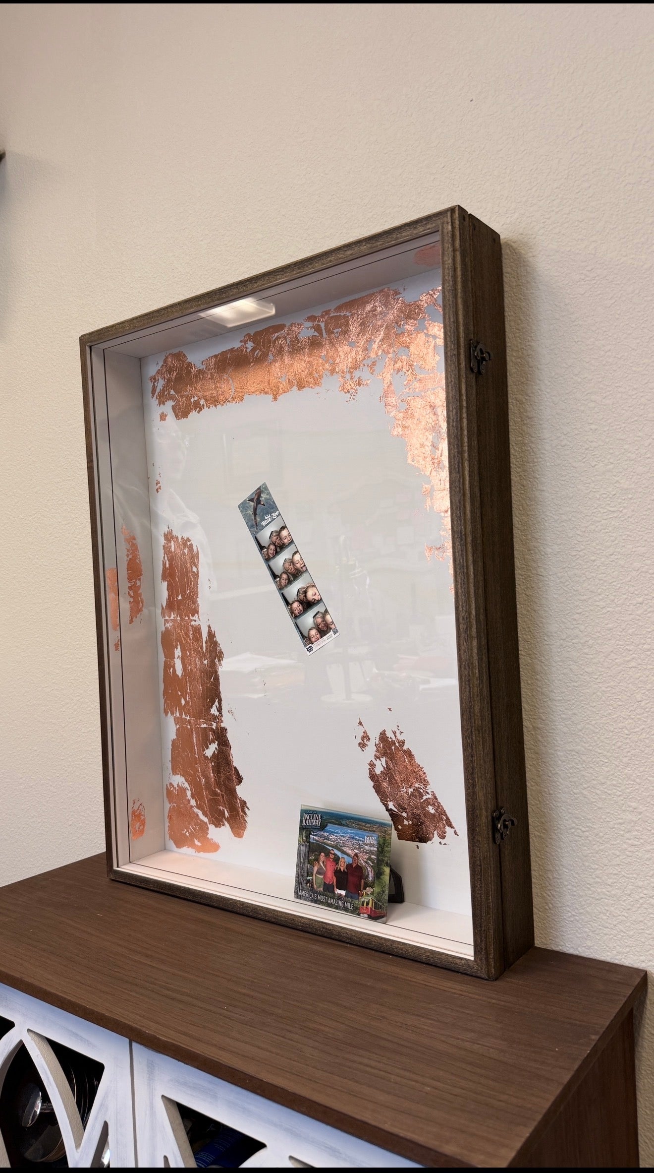 24x30x3” With 3 Removable Tempered Glass shelves | Shadow Box | Dark Walnut| Custom Sizes Available | Free Shipping