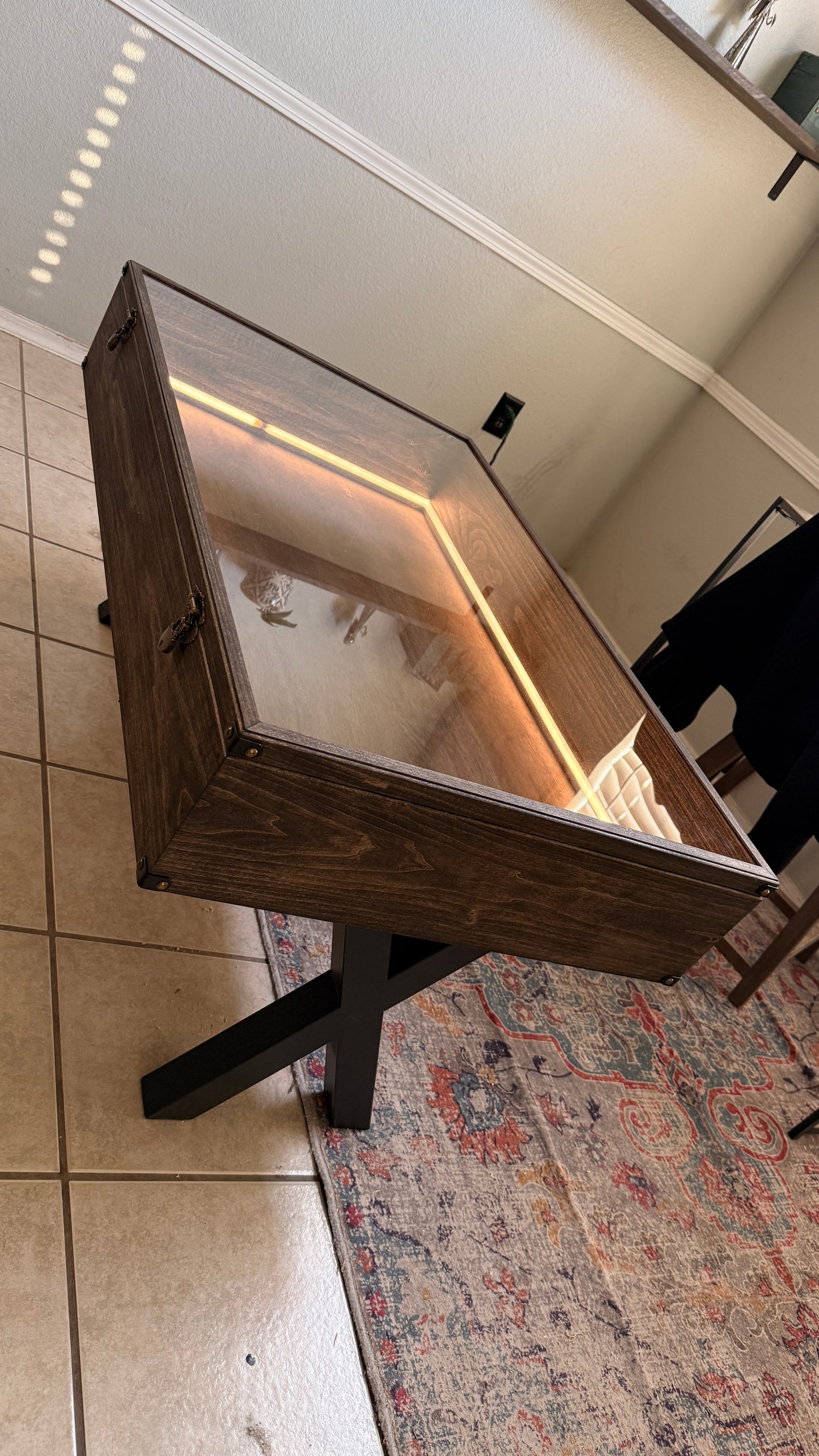 36x16x6” Shadow Box Coffee Table | Dark Walnut | Free Shipping | Custom Sizes