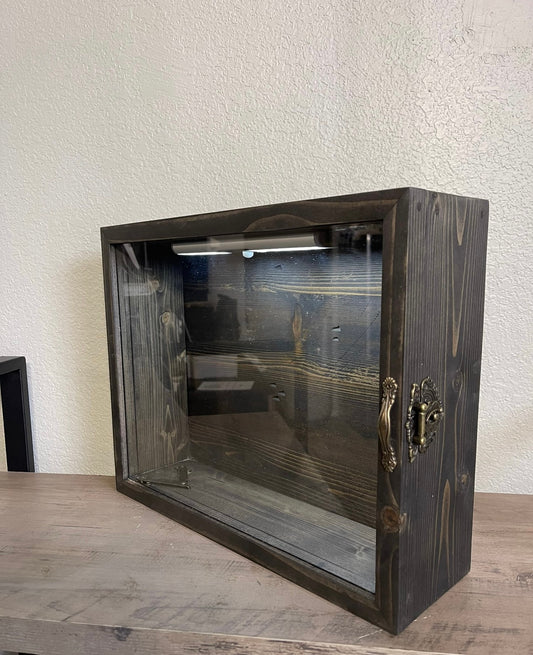 11x14x4” Shadow Box With Lid | Rustic Black