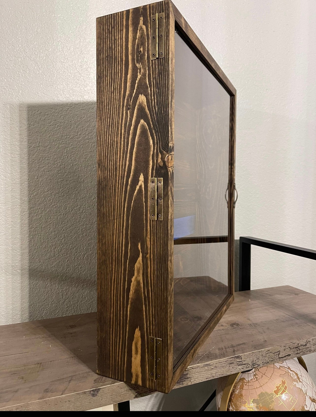 16x20x4” Shadow Box With Lid | Dark Walnut | Support The Blue