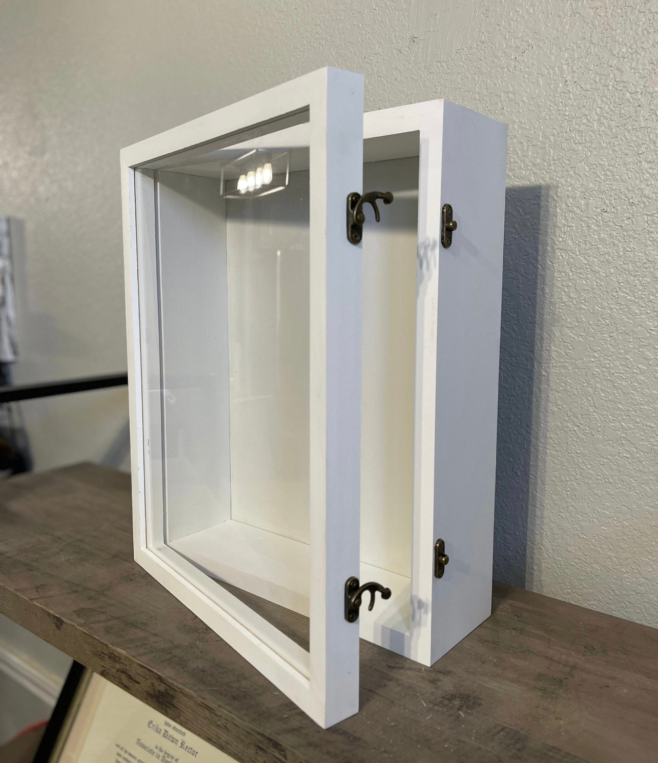 11x14x4” Shadow Box With Lid | White | Free Shipping