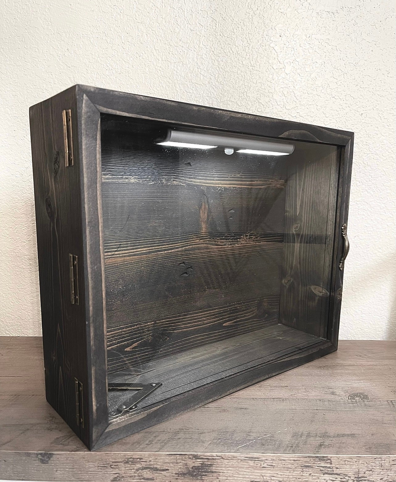 11x14x4” Shadow Box With Lid | Rustic Black