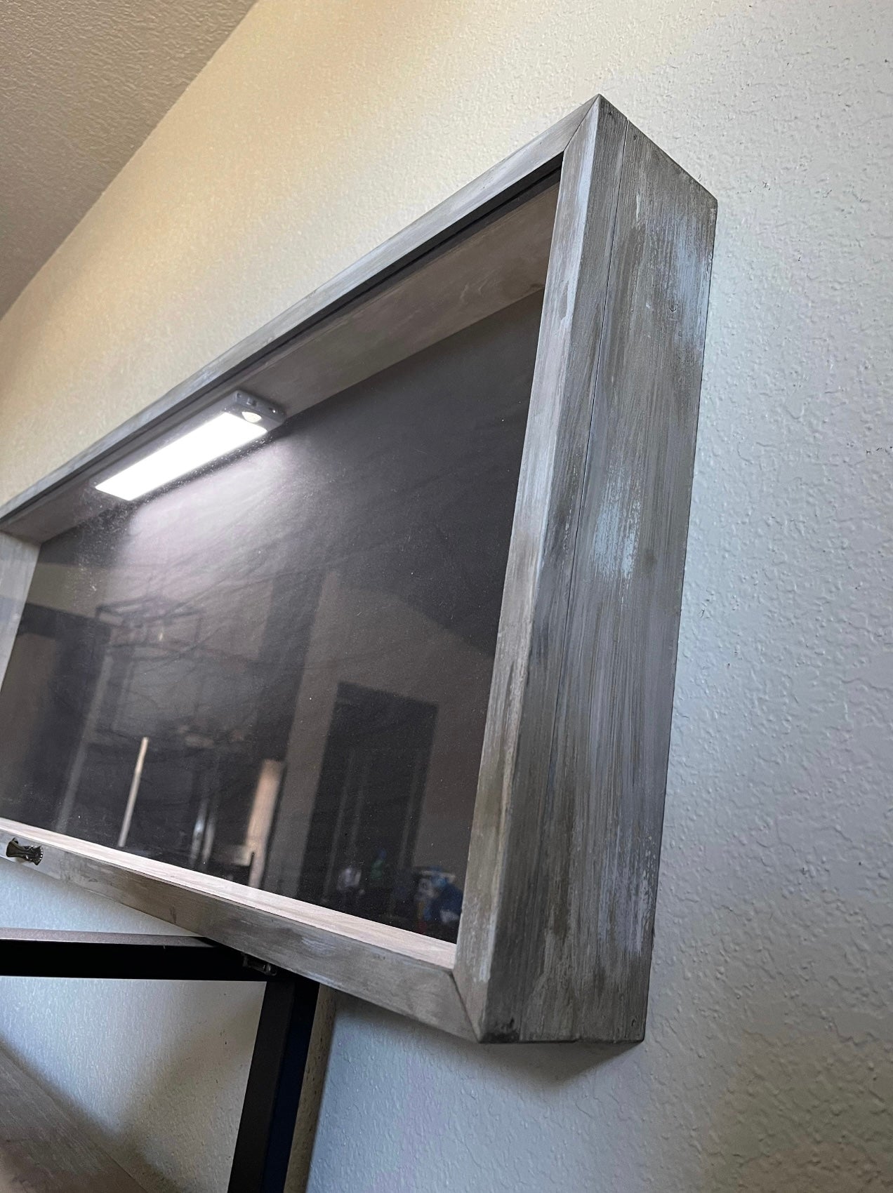 40x14x2.5” Shadow Box With Lid | Faux Aged