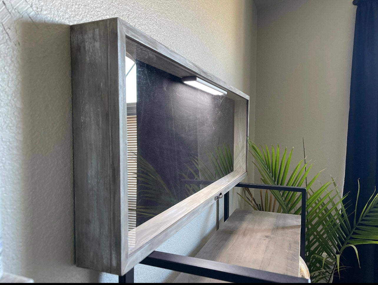 40x14x2.5” Shadow Box With Lid | Faux Aged