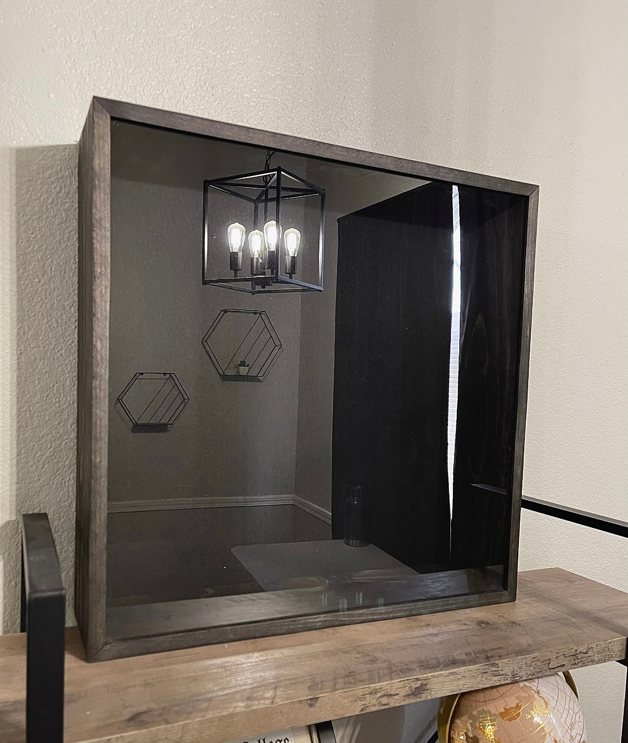 24x24x5” Shadow Box | Rustic Black | Felt Backing