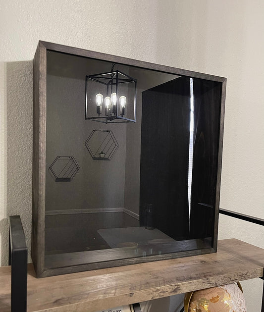24x24x5” Shadow Box | Rustic Black | Felt Backing