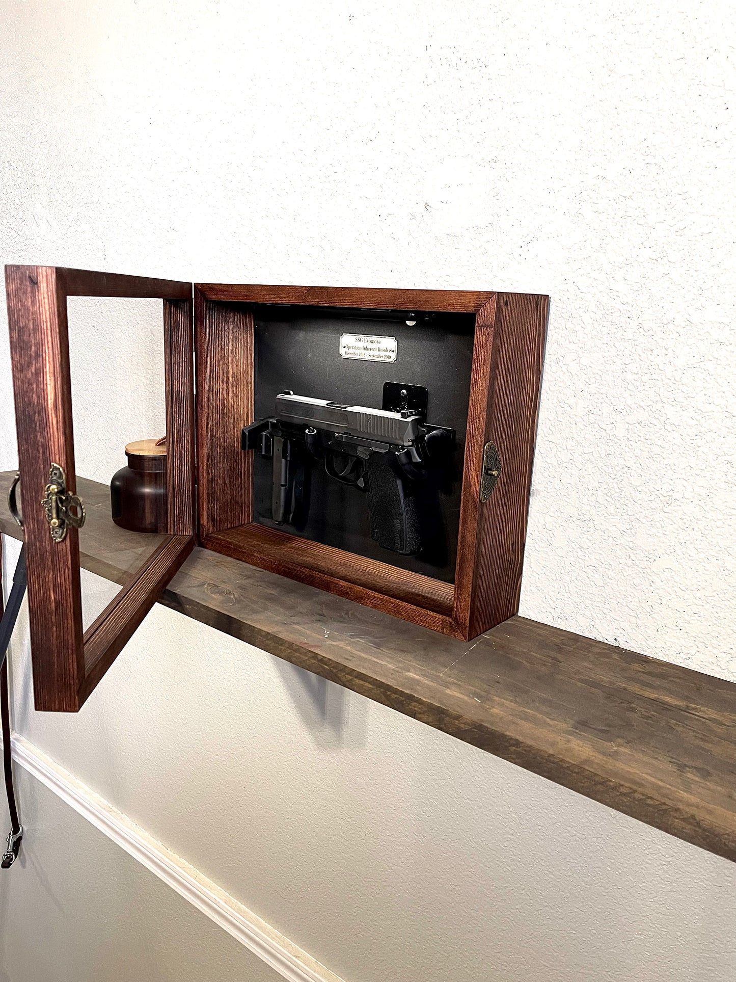 11x14x4” Pistol Case Display | Red Mahogany