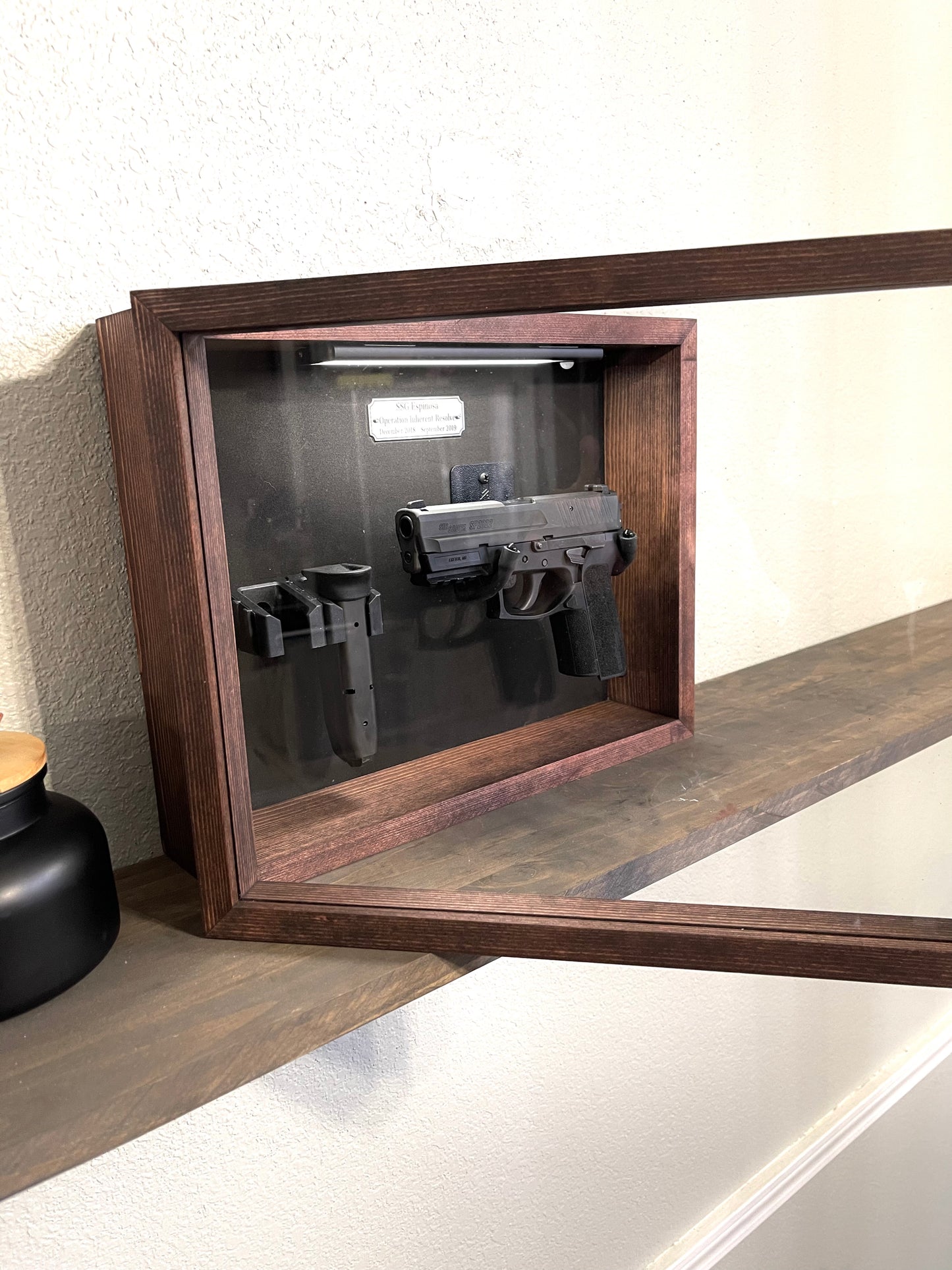 11x14x4” Pistol Case Display | Red Mahogany