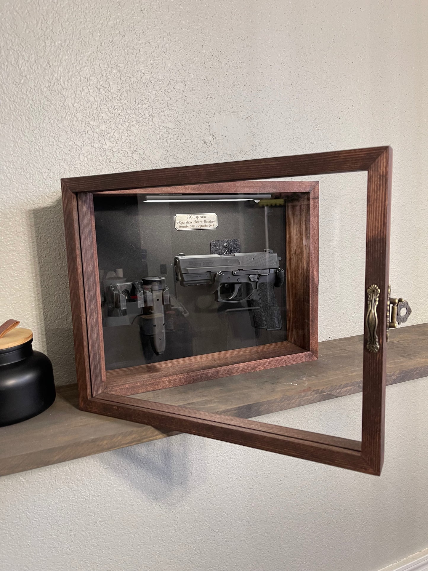 11x14x4” Pistol Case Display | Red Mahogany