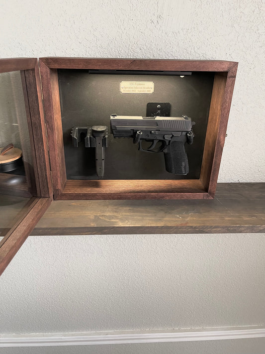 11x14x4” Pistol Case Display | Red Mahogany