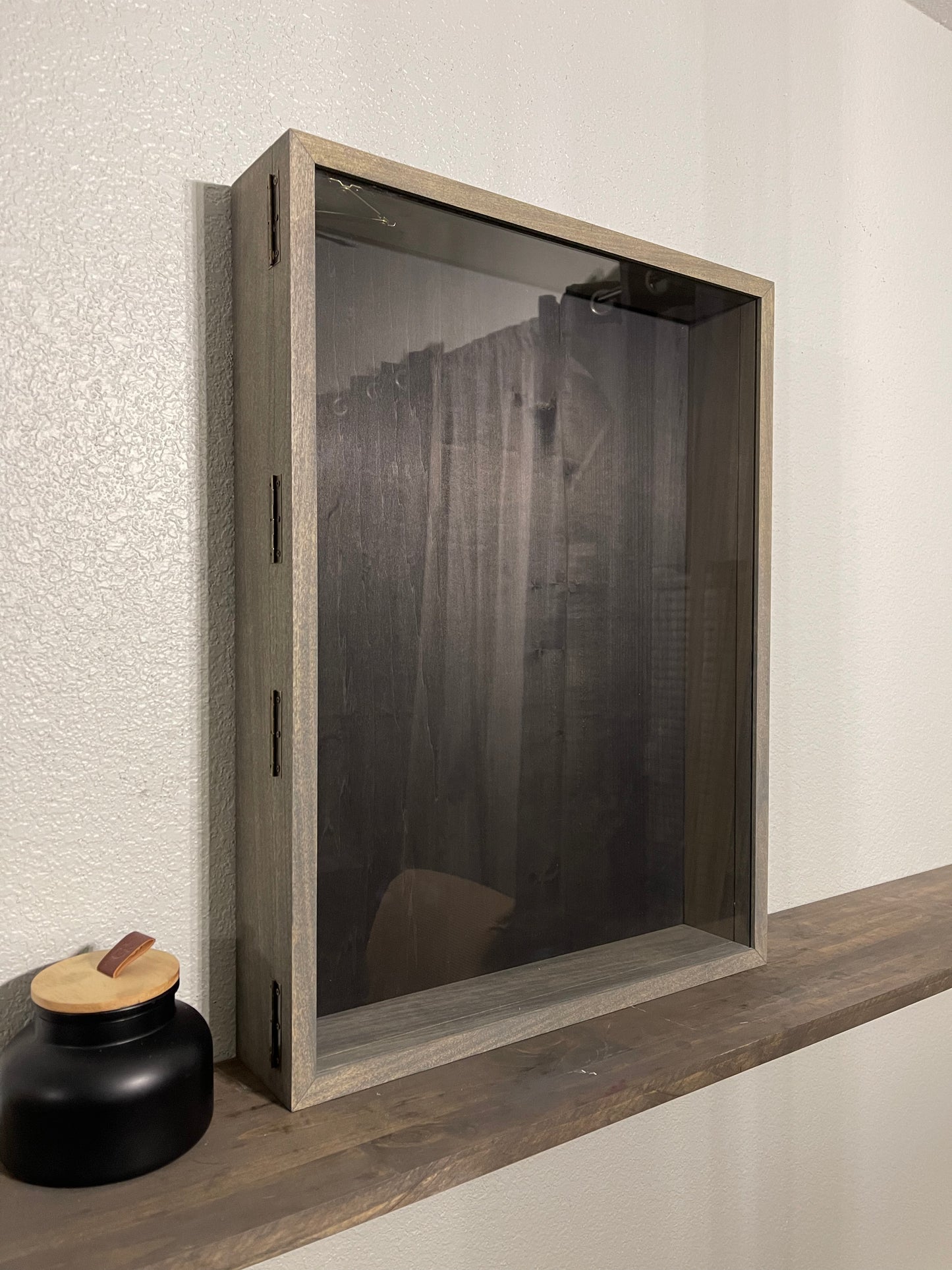 18x24x3” Shadow Box With Lid | Magnetic Closure | Classic Grey | Free Shipping